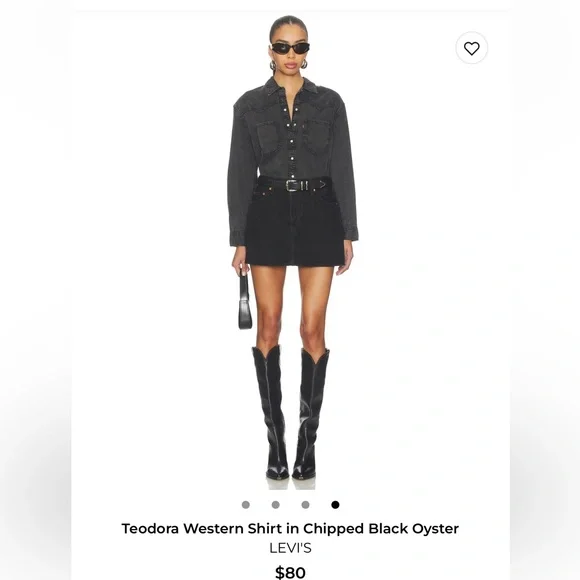 Teodora Western Shirt in  size medium  Black
LEVI'S - Picture 2 of 16